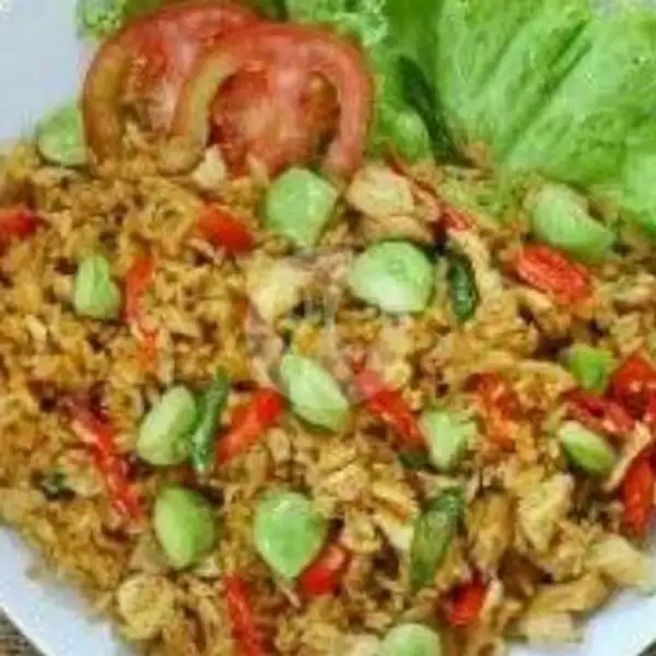 Nasi Goreng Petei Cabe Merah+Telur+Ayam | Pecel Ayam & Ayam Geprek DZ, Gg Mela