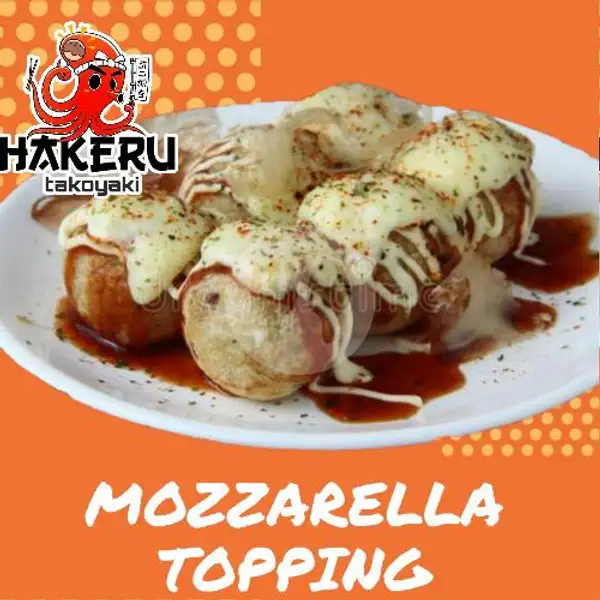 Takoyaki saos original dengan topping Mozzarella | Hakeru Takoyaki