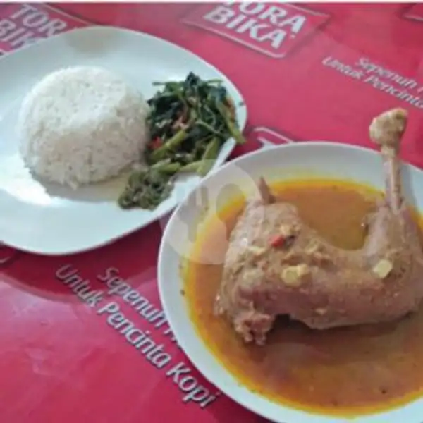 Gulai Ayam Kampung + Nasi | Warung Muslim Liga Jawa, Buluh Indah