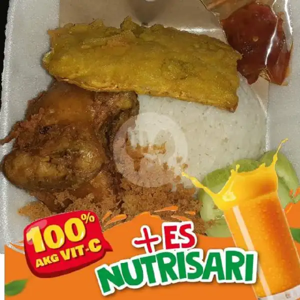 Paket Nasi Uduk + Ayam Kremes + Mendoan + Es Nutrisari | Nasi Kuning, Nasi Kebuli & Nasi Uduk Bang Ardy