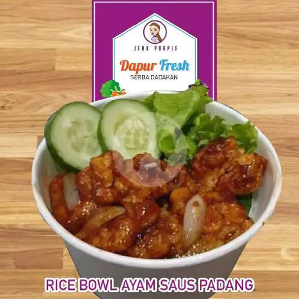 Rice Bowl Ayam Saus Padang | Jenk Purple Dapur Fresh,Bekasi