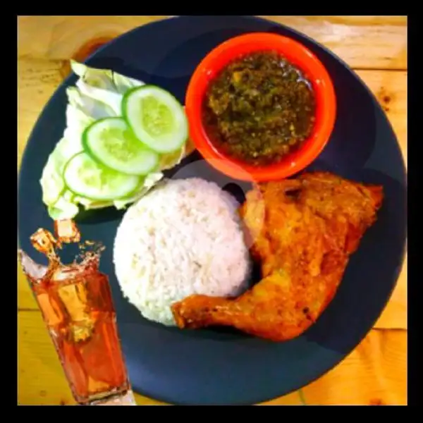 PAKET MUMER - Ayam Goreng ( PAHA ) + Nasi + Es Teh | Ikan dan Ayam Bakar Jeletot, Kubu Kuliner