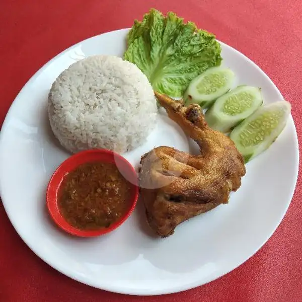 Paket Nasi + Pecel Ayam + Sambel + Lalap | Anggi Ayam Kremes Penyet Bakar, Sawangan
