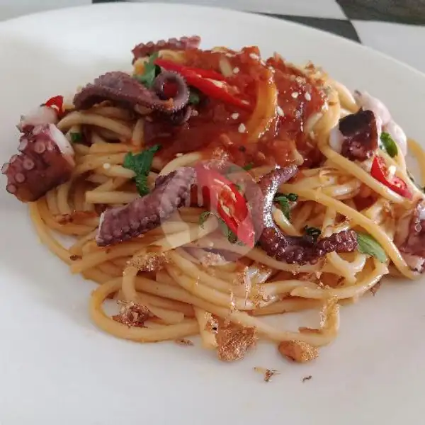 OR spaghetti Spesial Gurita | Seblak Seafood
