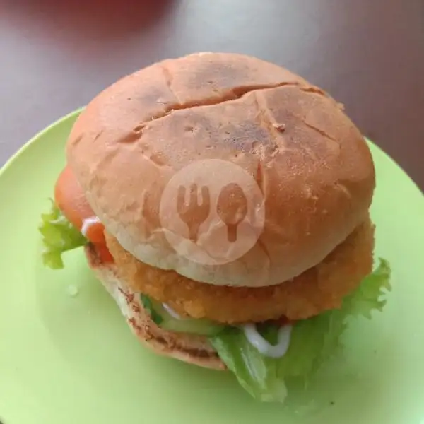 Chicken Burger Crispy | Bintang Teh Poci