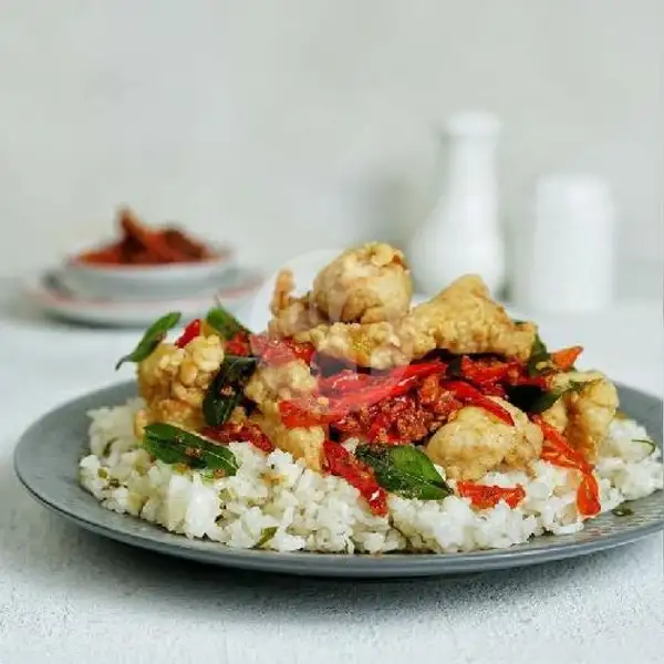 Nasi  Ayam pop | Chicken Steak & Fruitbar, Merah Delima Residence
