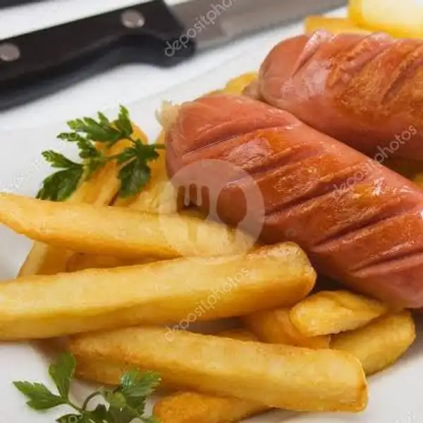 French Fries With Sosis Bratwurst | Takoyaki Okonomiyaki Nasi Goreng Pisang Keju Daanish, Moch Syahri