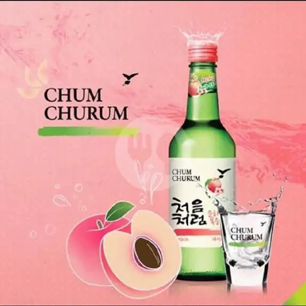 Soju Chum Churum Peach + Free Yakult | Arnes Beer Snack Anggur & Soju
