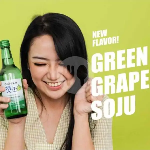 Soju Cheosnun Green Grape + Free Teh Pucuk Harum N Kacang Kulit Garuda | Arga Bintang Anggur N Soju, Terusan Buah Batu