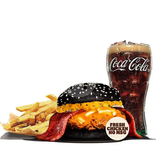 Kuro Ninja Chicken Burger Meal | Burger King, Hayam Wuruk