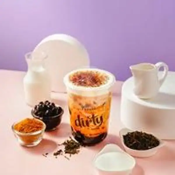 Dirty Boba Roasted Cheese Brulee | Yuzuki Tea & Bakery Majapahit - Cheese Tea, Fruit Tea, Bubble Milk Tea and Bread