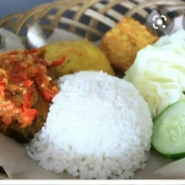 Ayam Geprek Di Goreng + Nasi + Tahu + Tempe | Stasiun Food, Cilengkrang