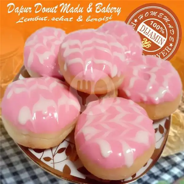 1/2 Lusin Donut Madu Strawbery | Dapur Donut Madu & Bakery Mini, Beji Timur