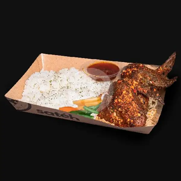 Nasi Sayap Ayam Asap Lada + GRATIS TEH MANIS | SATEH, Ambon