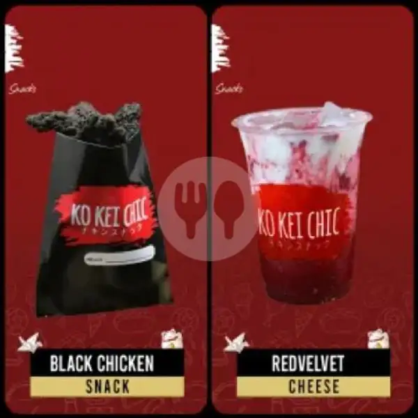 Snack Chicken Black Crispy And Drink | Ko Kei Chic Bandung