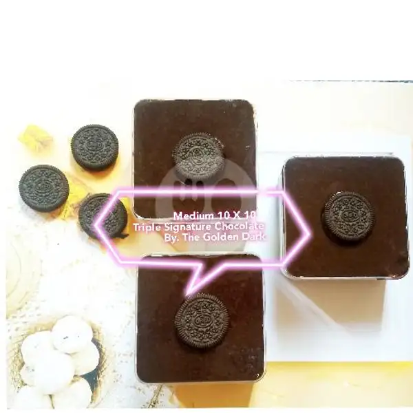 Triple Signature Chocolate (Medium) 10 X 10 | The Golden Dark (Dessert Bakery), Kavling P & K