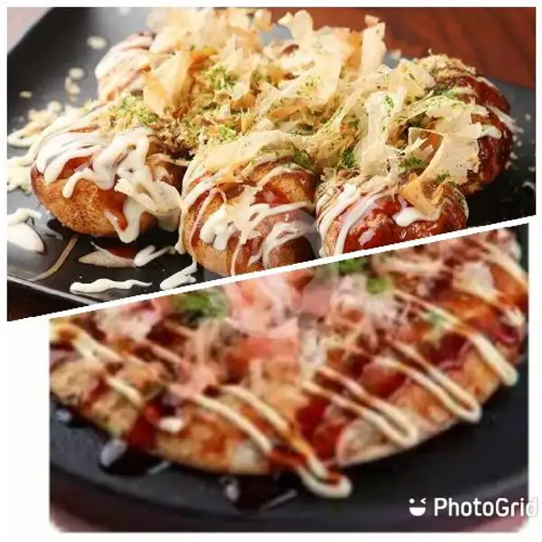 Paket Hemat (Takoyaki 9pcs+Okonomiyaki+ 1 Minuman)minuman Nya Bebas Pilih | TAKOYAKI MERTUA