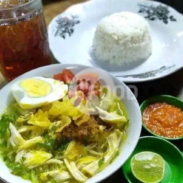 Soto Ayam + Nasi + Es Teh | Pisang Krispi & Roti Bakar, Sidakarya