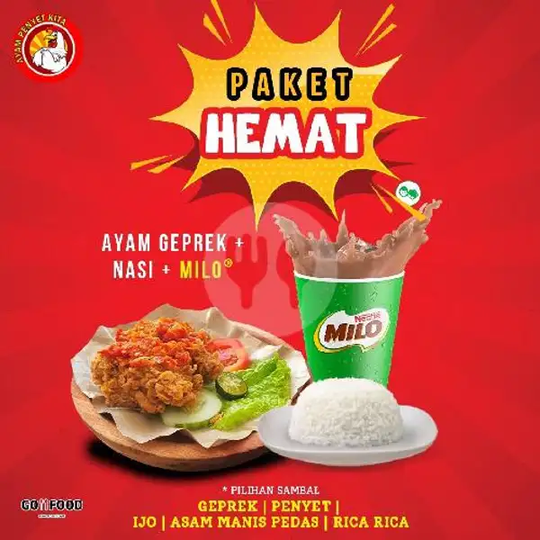 Nasi Ayam Geprek Krispy+es Milo | Kuliner Kita, Panbil Mall