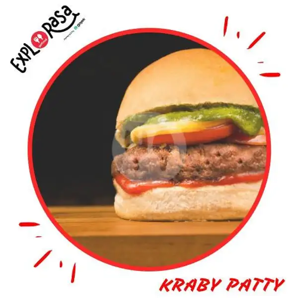 Burger krabby patty original | Kedai Jajan Syauqi, Pondok Gede