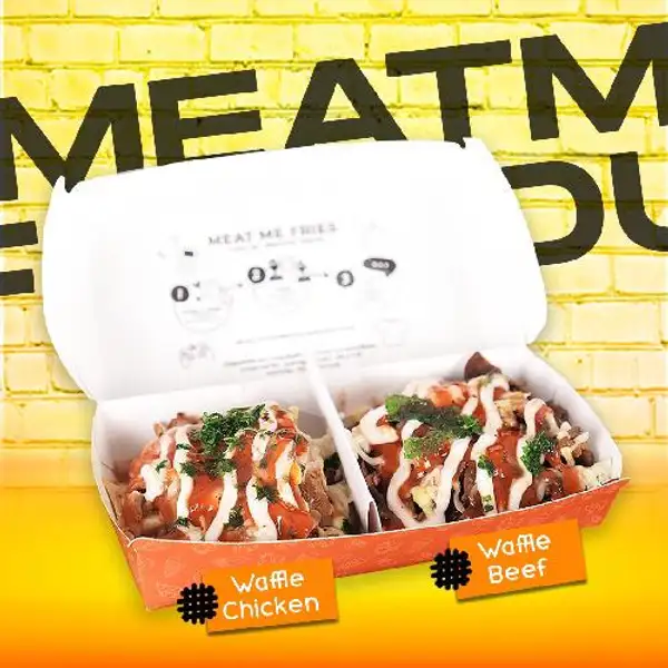 Meat Me Fries DUO Waffle Chicken And Beef | Meat Me Fries - Satu Kitchen, Riau