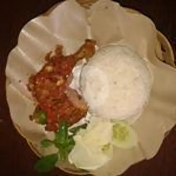Ayam Geprek + Nasi Level 3 (Cabai 11-15) | Warung Ibu Sri Bebek Goreng Khas Surabaya, Nusa Kambangan