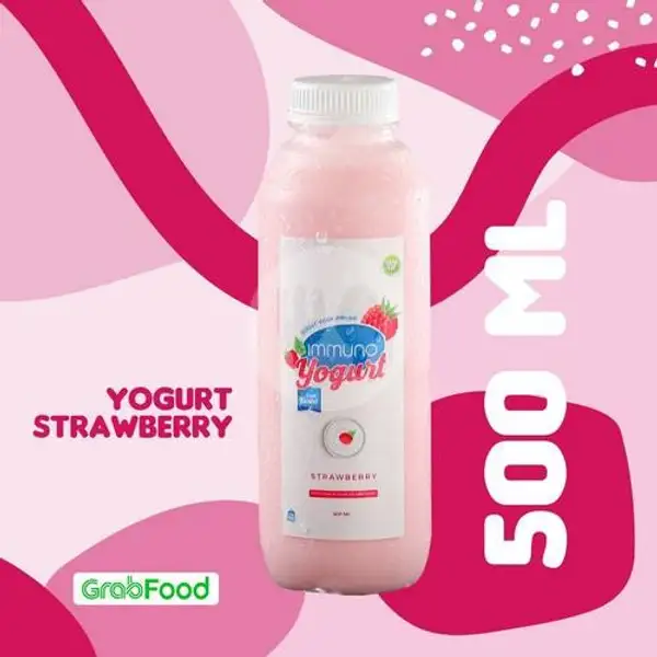 Strawberry Homemade Yogurt Drink 500ml | Bebek Dower, Point Kelapa Gading