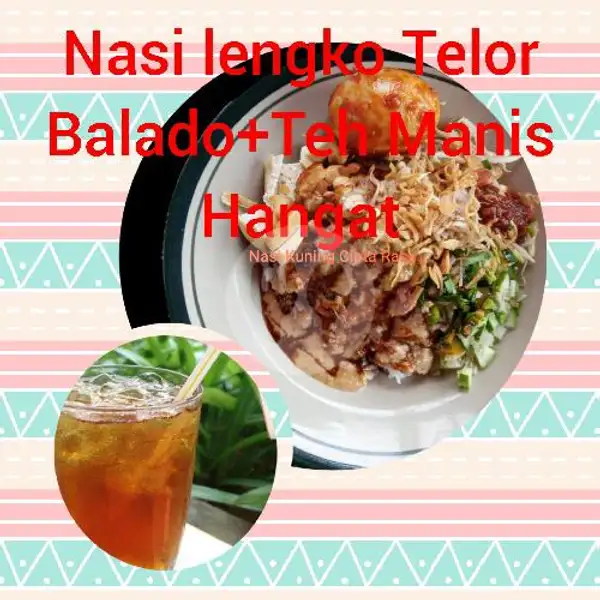 Nasi Lengko Balado + Teh Manis Hangat | Nasi Kuning Cipta Rasa Ibu Ais, Tentara Pelajar
