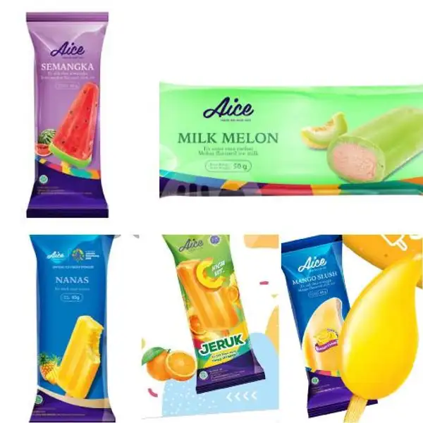 Paket Aice Fruity (5pc Es Aice) | Annur Cemilan, Puntodewo
