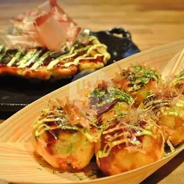 Paket Bucin 1 ( Takoyaki 9 ball + Okonomiyaki ) - Baso | Takoyaki Okonomiyaki Nasi Goreng Pisang Keju Daanish, Moch Syahri
