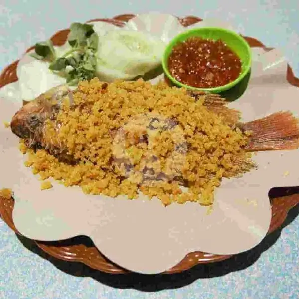 Ikan Nila kremes + Nasi + Sambal + Kentang + Lalapan | Ayam geprek n mie padeh zifa, Pelangi