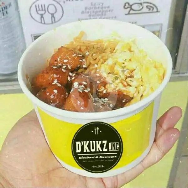 Ricebowl Barbeque Sauce (besar) + Air Mineral | D'KUKZ.inc Rice Bowl & Beverages, Karawaci
