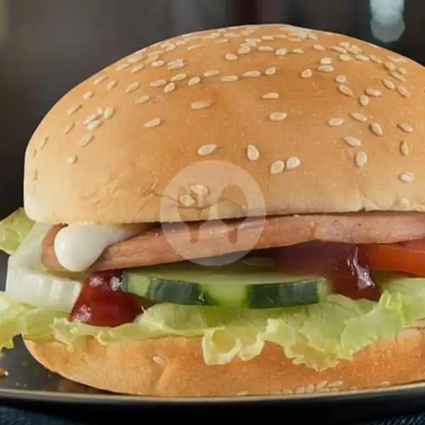 Burger Tripple Chicken + Telor | Arabian Kebab & Burger, Kisaran Barat