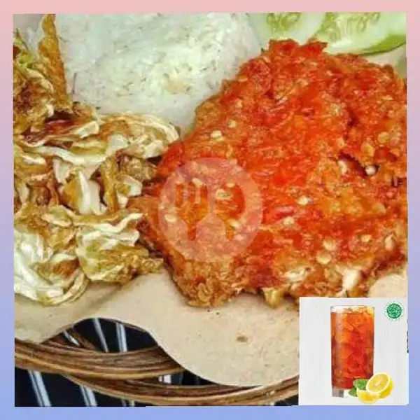 Paket Nasi Ayam Geprek Lemon Tea | Warung Sobat, Ibu Sangki