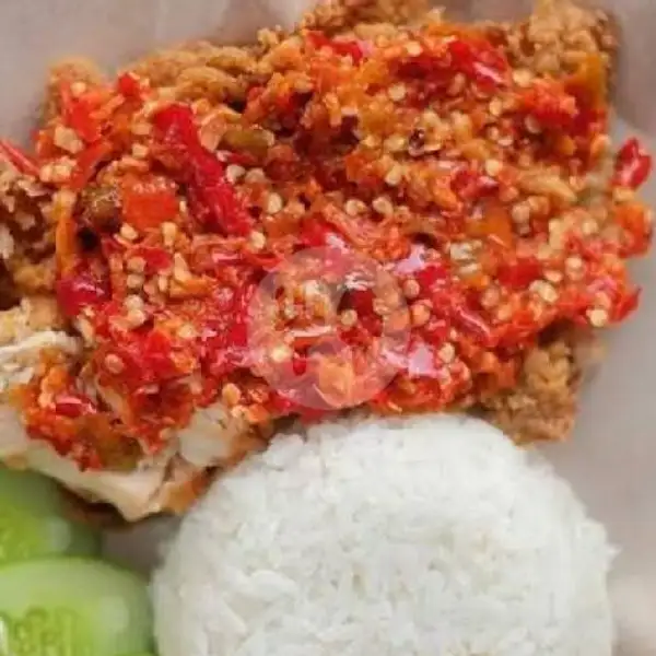 Nasi+ayam Geprek Paha Lombok Merah.+Teh Obeng | Ayam Penyet Mantap, Bukit Bestari