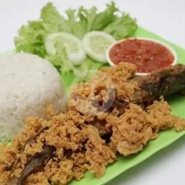 lele kremes + nasi | Pecel Lele Ayam Kremes Ayah Jenggot Abi, Duren Sawit
