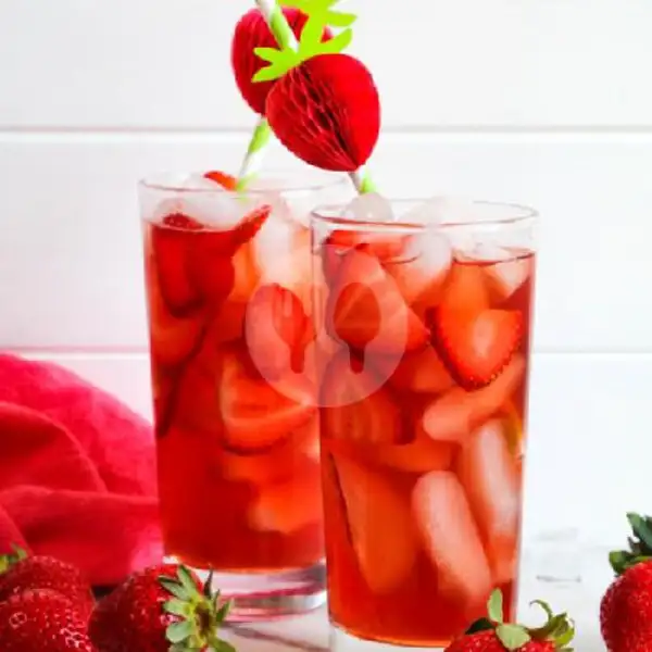 Ice Strawbery Tea | Babi Guling Pande Joblar, Sukawati