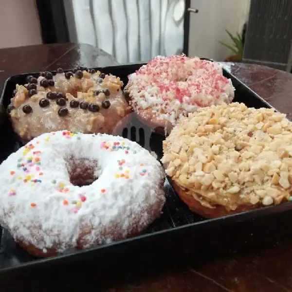 Donat Ubi Ungu - Toping Mix Isi 6 (Bisa Pilih Varian Toping) | Happy Sugar Donuts