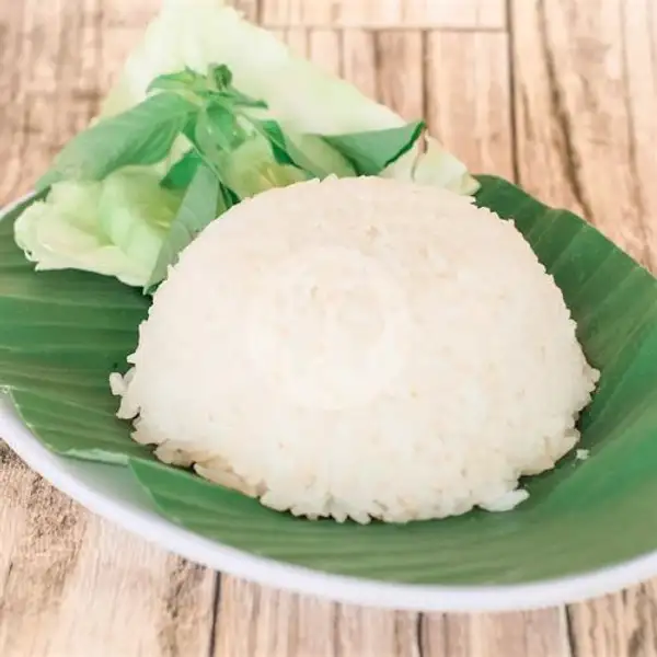 Nasi Putih | Sego Babat Sambal Mentah Pedas dan Lalapan Algojo Khas Surabaya, Tukad Badung