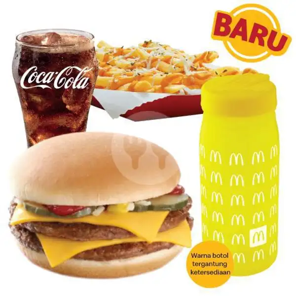 Double Cheeseburger McFlavor Set + Colorful Bottle | McDonald's, Lenteng Agung
