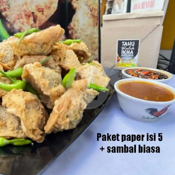 Paket paper Isi 5 Biji ( Sambal Biasa ) | Tahu Walik Ikna, Umbulharjo