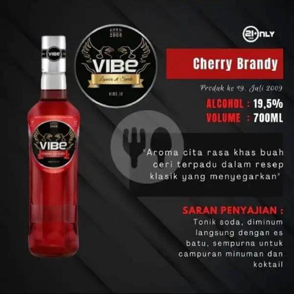 VIBE Cherry Brandy 700ml | Buka Botol Green Lake