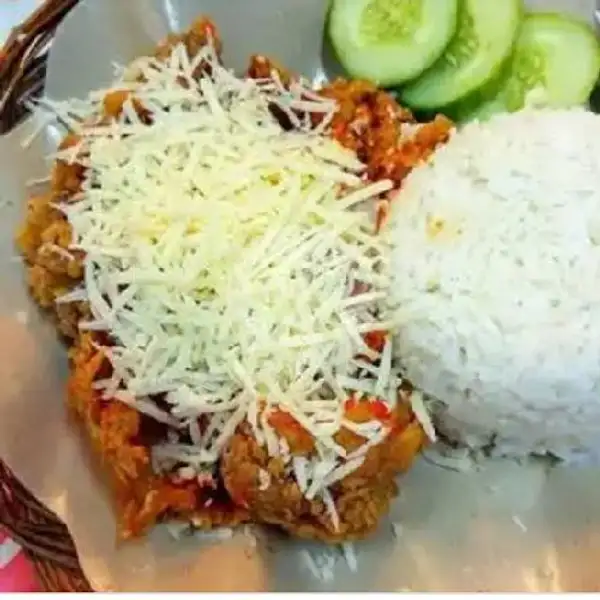 Nasi Ayam Geprek Keju | Ayam Geprek Santuy, Sawahan