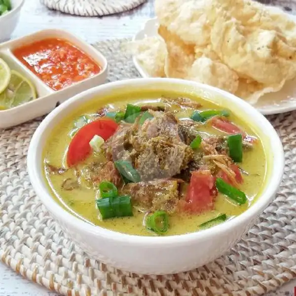 Soto Betawi Campur Mix Komplit Daging Kaki Babat Paru Iso Tanpa Nasi | Soto Betawi Hj. Kun, MH Thamrin