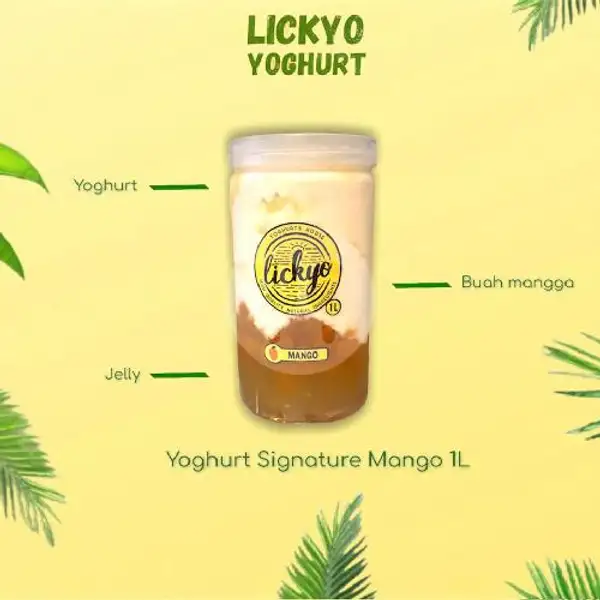 Yoghurt Mango Signature 1L | LickYo Creamy Yoghurt, Reog