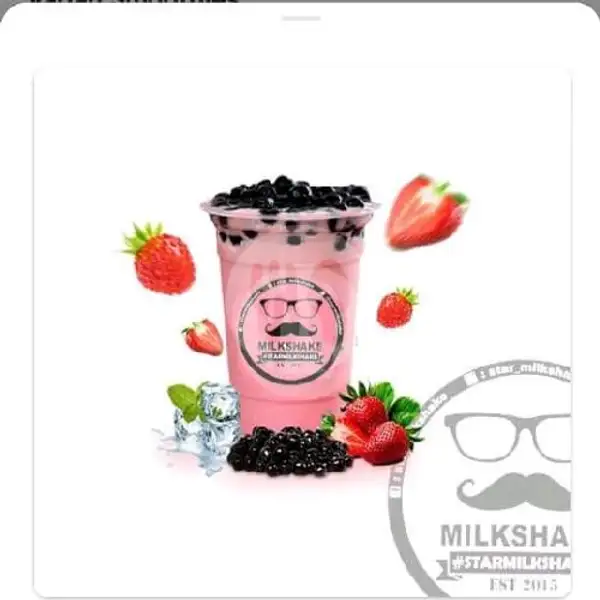 Strawberry Topping Bubble Chocochip | Star Milkshake, Tiban Koperasi