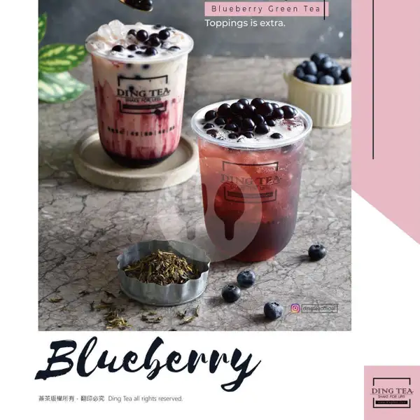 Blueberry Green Tea (L) | Ding Tea, Mall Top 100 Tembesi