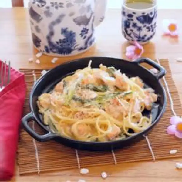 Salmon Spaghetti | Oba Japanese, Kertajaya