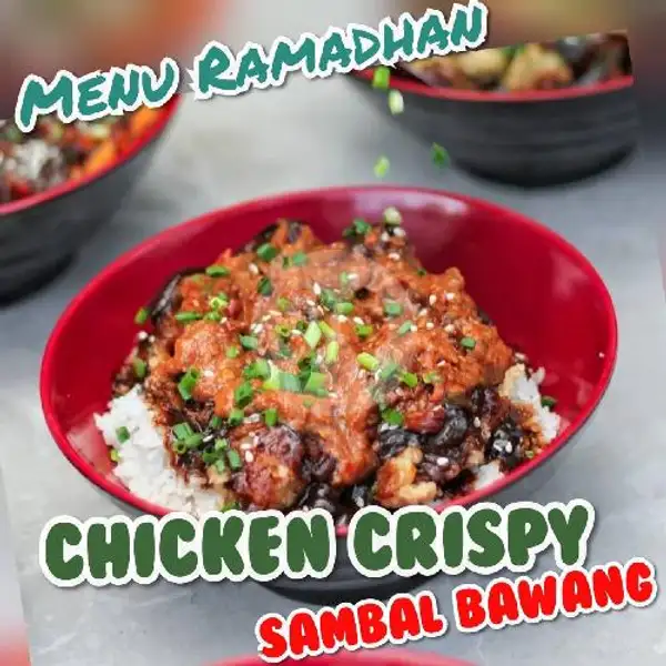 Chicken Katsu W. Egg Sambal Bawang | Happy Rice Bowl Ambarukmo, Banguntapan