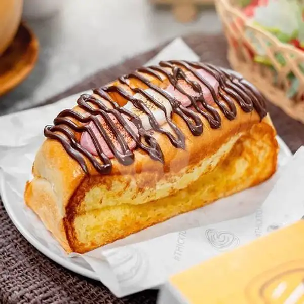 Roti Panggang Choco Marshmallow | Thick Toast Roti Panggang, Menteng